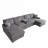 U Shaped Cloud Couch, Sectional Sofa, Oversized Comfy Cloud Sofa With Console-1338477445