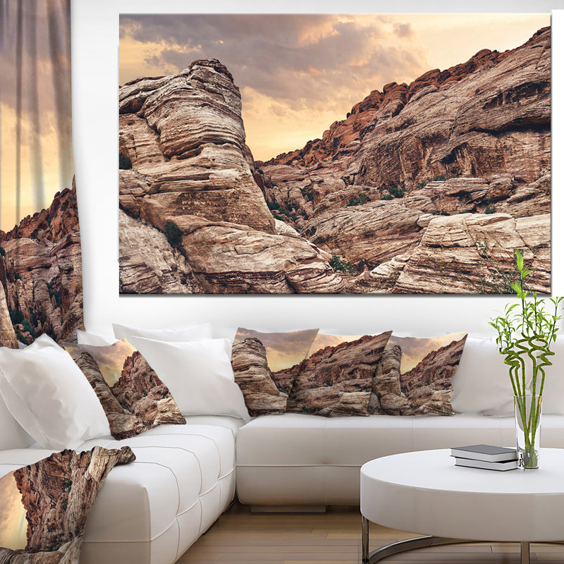 « paysages rouge rock canyon », reproduction de photo sur toile tendue, H 40 po x l 60 po x P 1,5 po