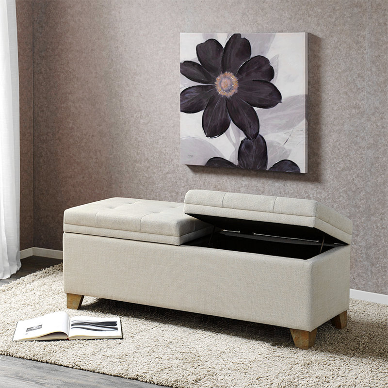Banc de rangement à fermeture douce