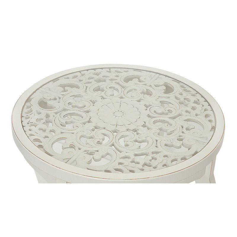 Glass Top End Table