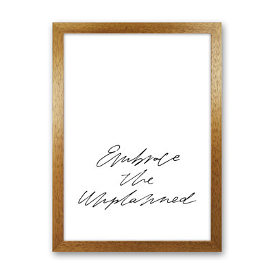 Embrace the Unplanned 1 Piece Wall Art