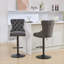 Tabourets de bar pivotants vieillis et rétro d'une hauteur de siège réglable de 26 à 33 pouces, tabourets de bar modernes avec dossier capitonné confortable pour un pub à domicile et un îlot de cuisine (ensemble de 2)-1300375782