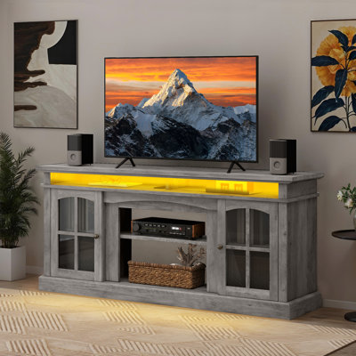 Larocco 65.7" W Farmhouse TV Stand with Power Outlet