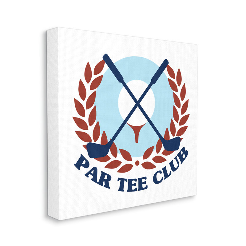 «Par Tee Club Golfing Sports Laurel», impression sur toile, H 17 po x l 17 po x P 1,5 po