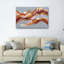 Ensemble de 1 tableau abstrait sur toile « Vagues »-129321308-129321312