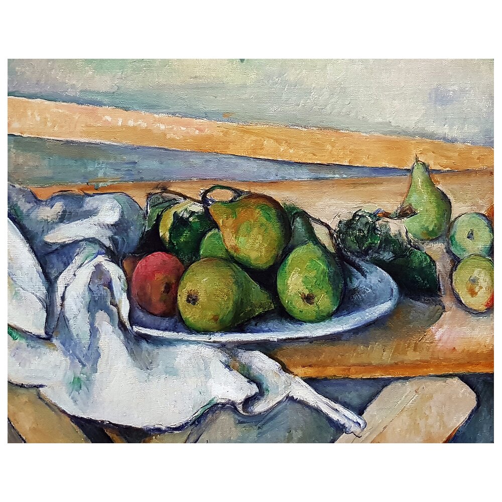 Leinwandbild Stillleben mit Birnen von Paul Cezanne