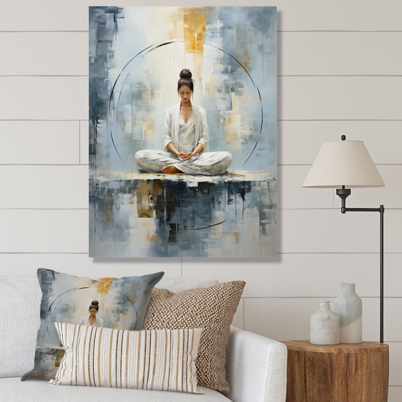 «Yoga Serene Zen Pastel III», reproduction sur toile, H 44 po x l 34 po x P 1,5 po