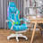 Hoffree Reclining Ergonomic PC & Racing Game Chair with LED Lights & Massage Lumbar Pillow-69741801