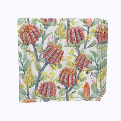 Polyester Floral Square Napkin