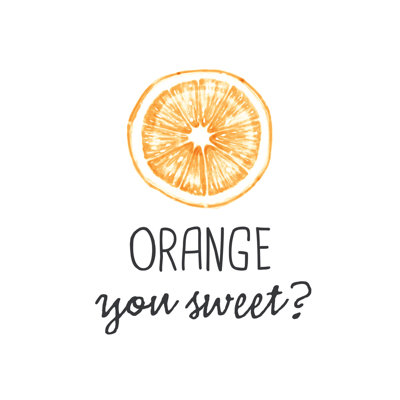 Orange You Sweet - Wrapped Canvas Print