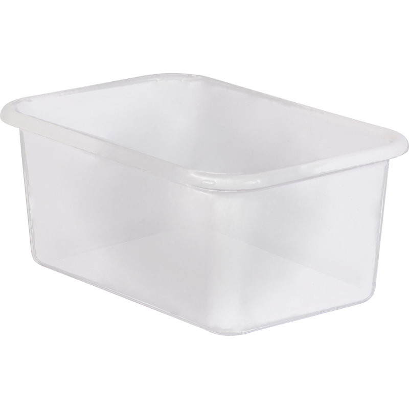  Small Plastic Storage Bin, Clear, Pack Of 6
