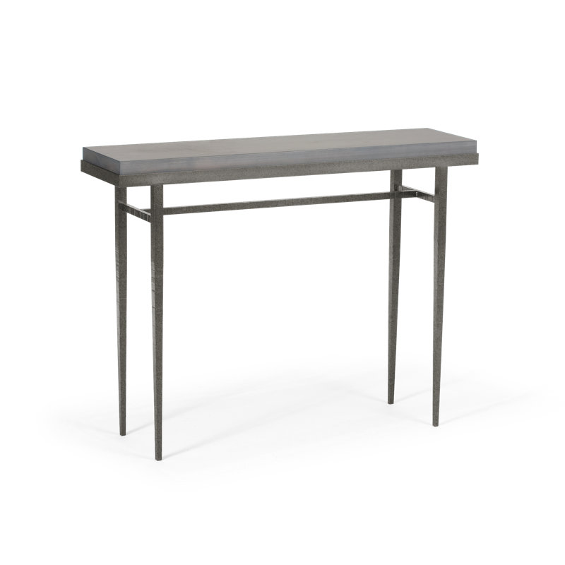 Wick Console Table, Natural Iron, 32" H x 42" W x 11.5" D, Gray