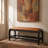 Brady Mango Wood Arch Bench-1353403949