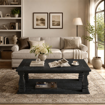 Weathered Black Farmhouse Coffee Table