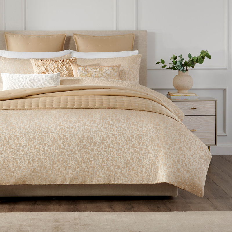 Donna Karan Home Fragment King Duvet Gold, King Duvet Cover