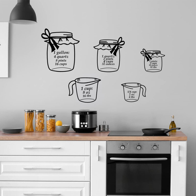5PIECEMCD Abstract Non-Wall Damaging Wall Decal, Black, 23'' H x 23'' W