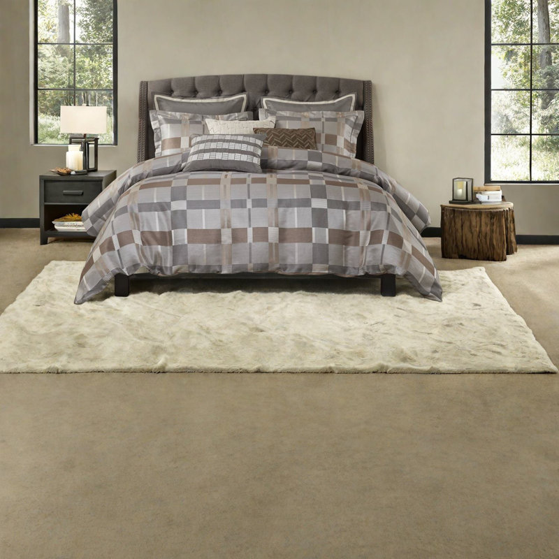 Ensemble de literie luxueuse surdimensionnée en jacquard, polyester, élégance moderne pour la maison