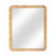 Cora 44 in. W x 36 in. H Rectangular Burl Wall Mirror