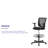 Sinda Mid-Back Mesh Drafting Chair w/ Fabric Seat, Adjustable Foot Ring and Arms-92500105