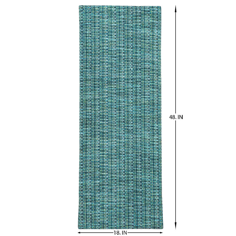 Labannah Non-Skid Kitchen Mat, Green
