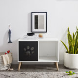 Sam's Pets Convertible 22" Black and White Cat Condo End Table