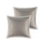 Édredon 12 pièces, grand lit, kaki, or métallique, coussins décoratifs plissés, fil doré-124311637