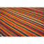 Tapis Kilim turc vintage tissé à plat, motif géométrique coloré, années 1950, petit format (122 x 152 cm).