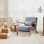 66cm Modern Solid Wood Frame Upholstered Accent Chair , Modern Armchair with Lumbar Support Pillow-1661194110
