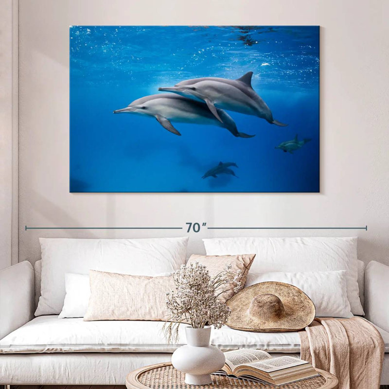 Brampt Swimming Dolphin Pair, 34" H x 51" W