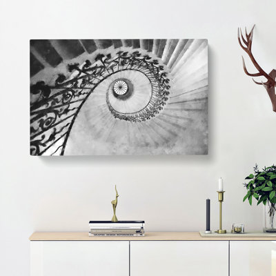Spiral Staircase Painting - Wrapped Canvas