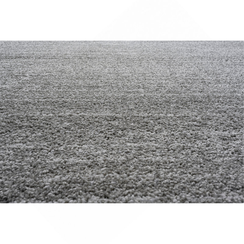 Tapis en polypropylène gris et blanc Lydia