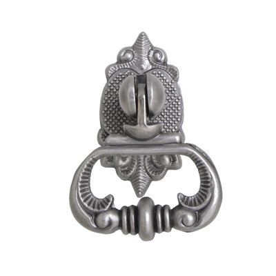 Utopia Alley Vallia Cabinet Ring Pull Knob - Decorative Cabinet Drop Pull Knobs For Cabinets And Drawers - Vintage Cabinet Hardware With Hand Finished Pewter - Metal Drawer Pull Knobs 2.6" (Set Of 10)