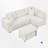 4-Piece Upholstered Sectional With Ottoman-1183885861
