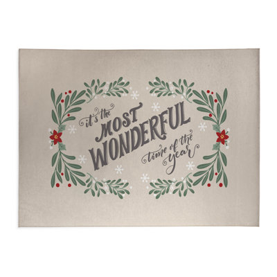 It's the Most Wondeful Time of the Year Birch Low Profile Kitchen Mat