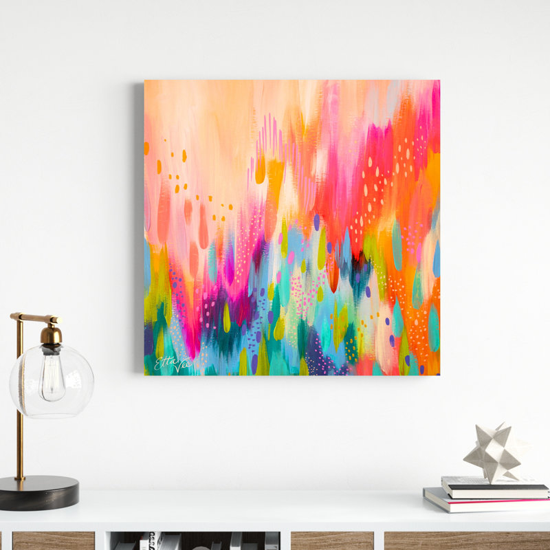 Ettavee Brushstroke No92, H 30 po x l 30 po, Non, Toile tendue