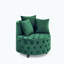 Chaise pivotante rembourrée et capitonnée en velours-951953034