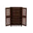 Baxton Studio Fernanda Brown Shoe Storage Cabinet With 4 Doors and 6 Shelves 48.17" H