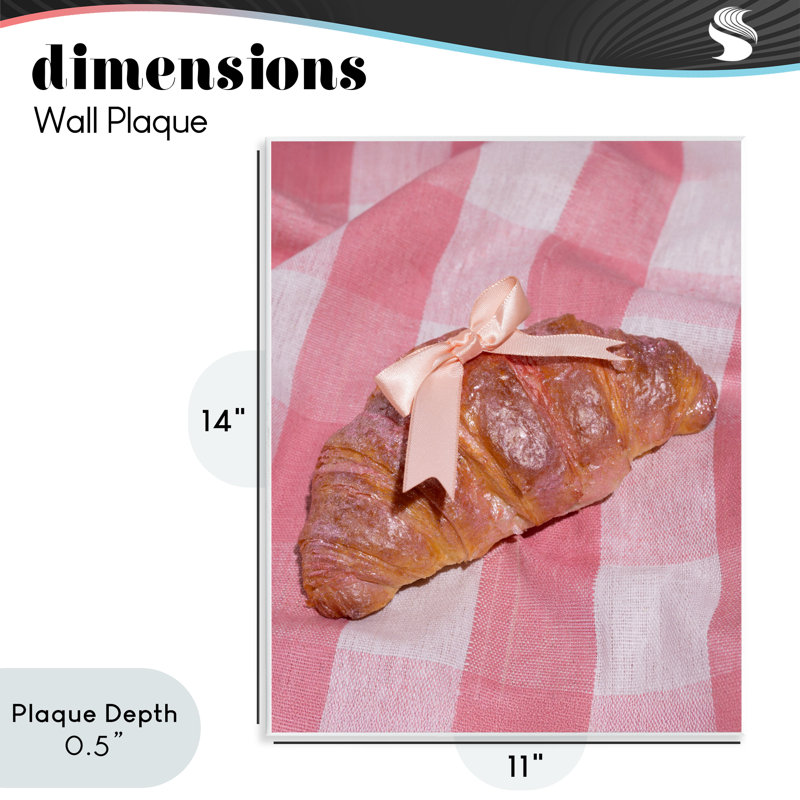 Plaque murale Glam Ribbon Croissant, design par Lish Creative