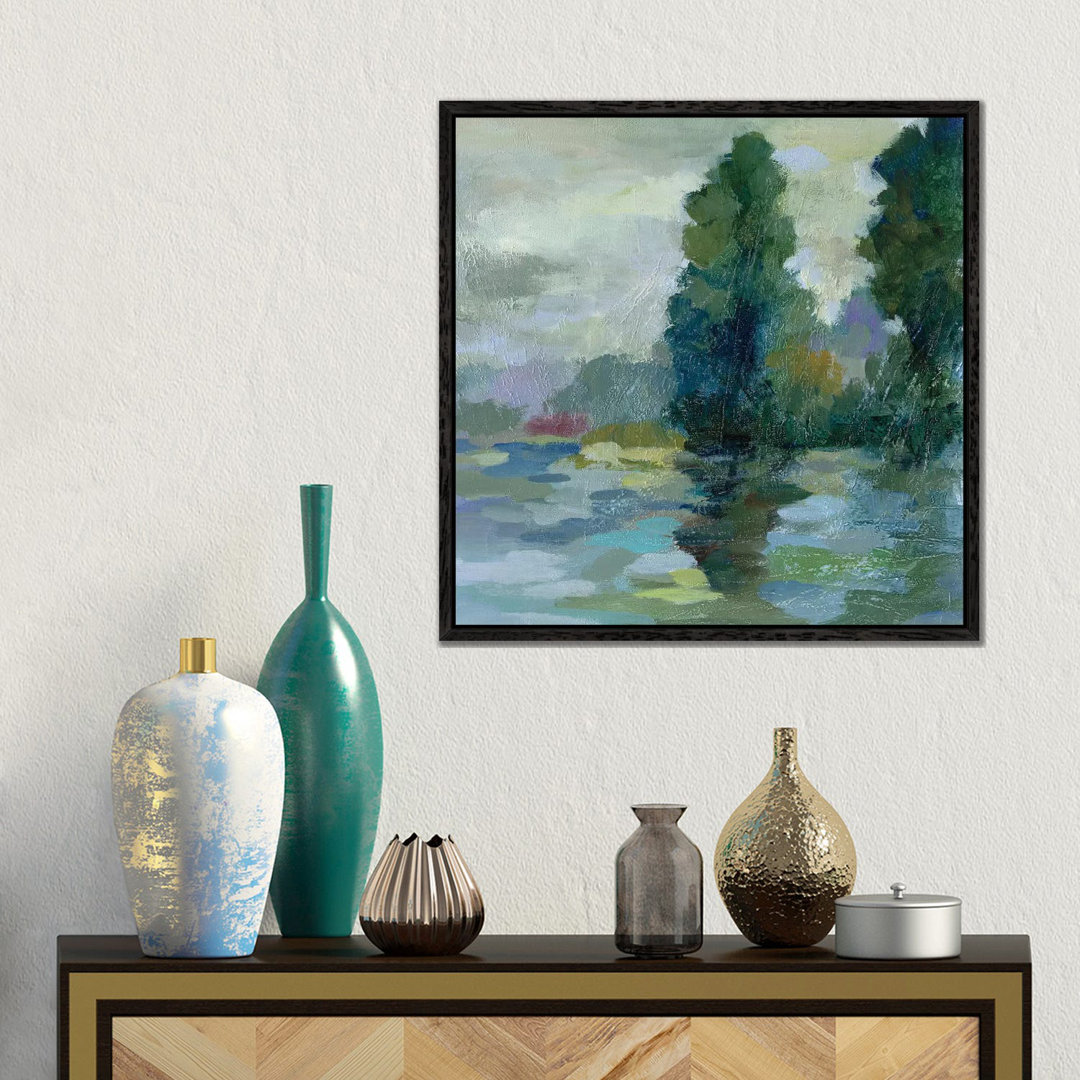 Sunrise At The Lake II by Silvia Vassileva - Floater Frame Gallery-Wrapped Canvas Giclée on Canvas