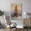 Arbre de Noël serein enneigé dans un paysage d'hiver rustique Illustration de décor d'art moderne chaleureux-106068602-106068600