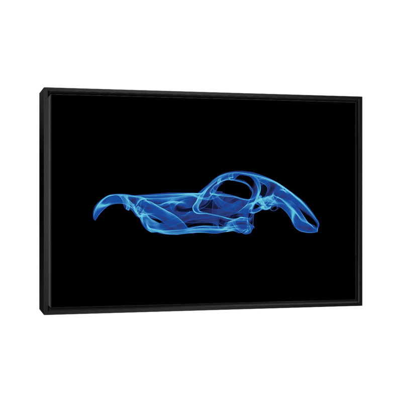 Bugatti Atlantic, impression sur toile tendue, H 18 po x l 26 po x P 1,5 po, Toile encadrée noire, Pas de tapis
