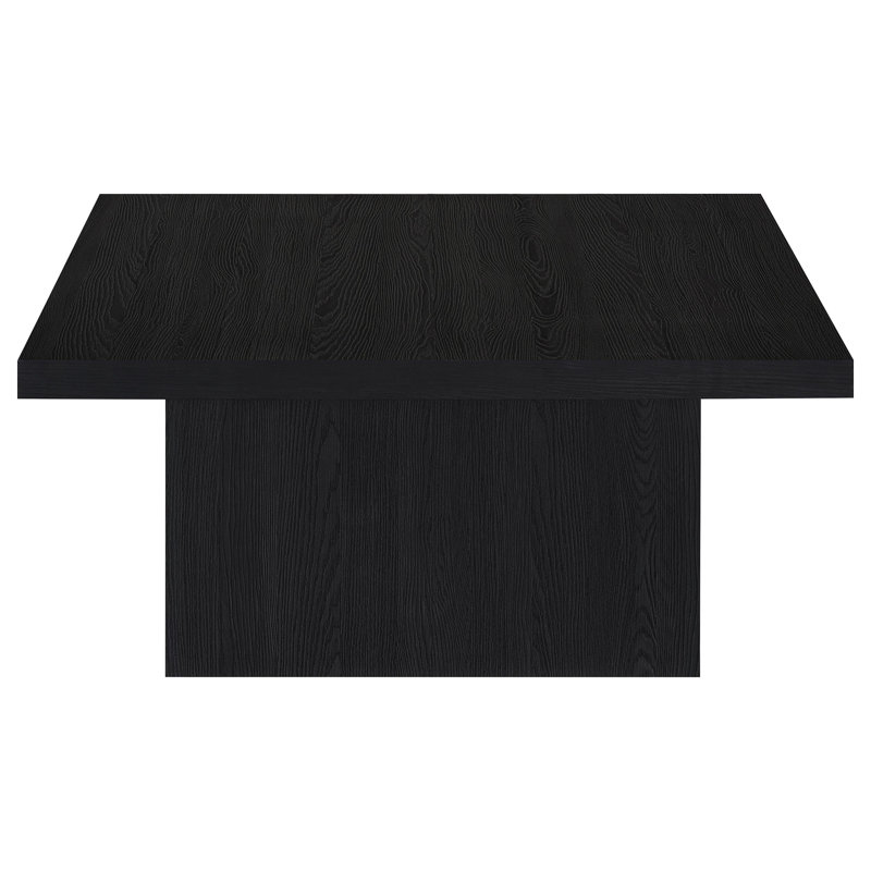Ensemble de tables basses carrées 3 pièces Eccleshall, Noir, 3 pièces: 2 tables de bout, table basse