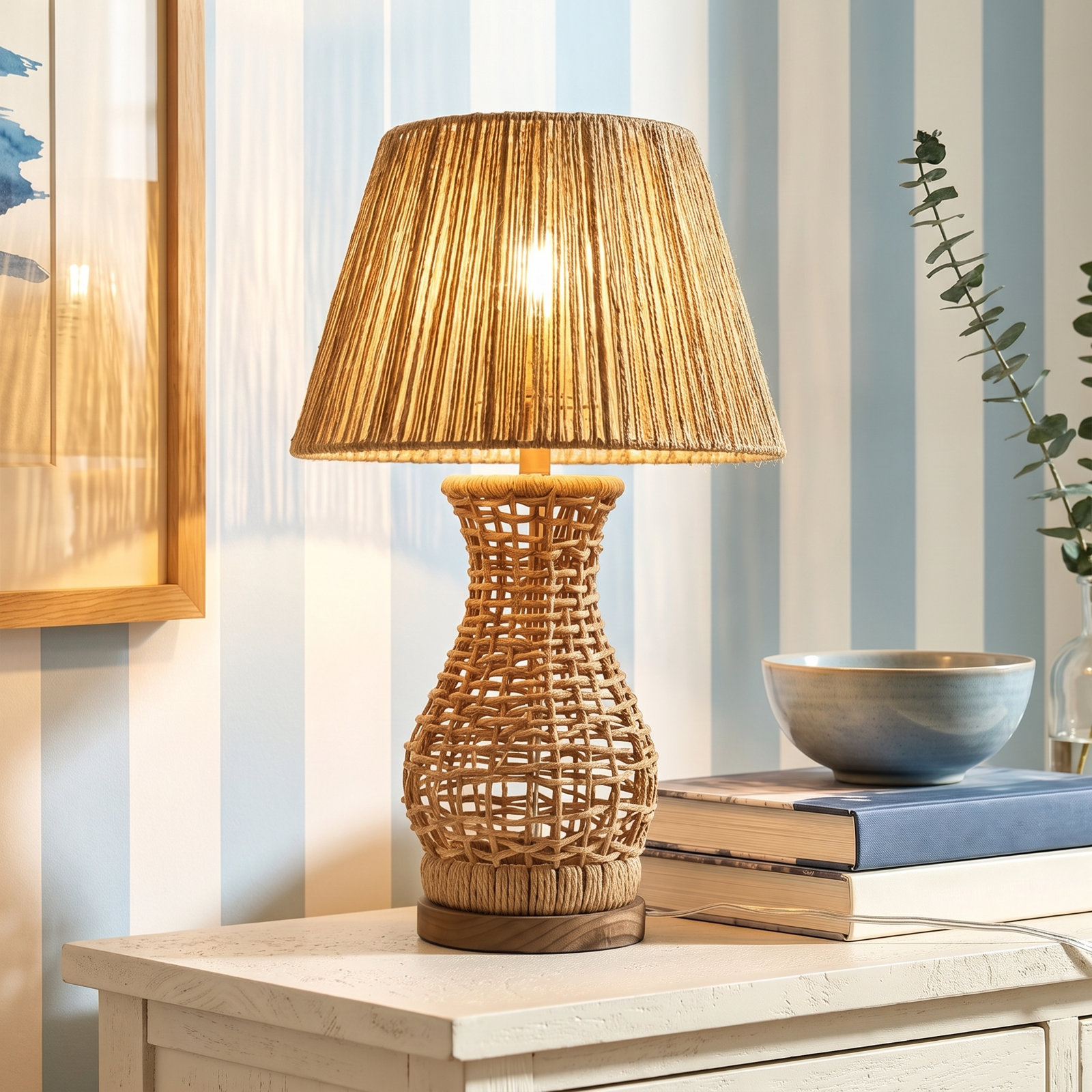 Rattan Table Lamp