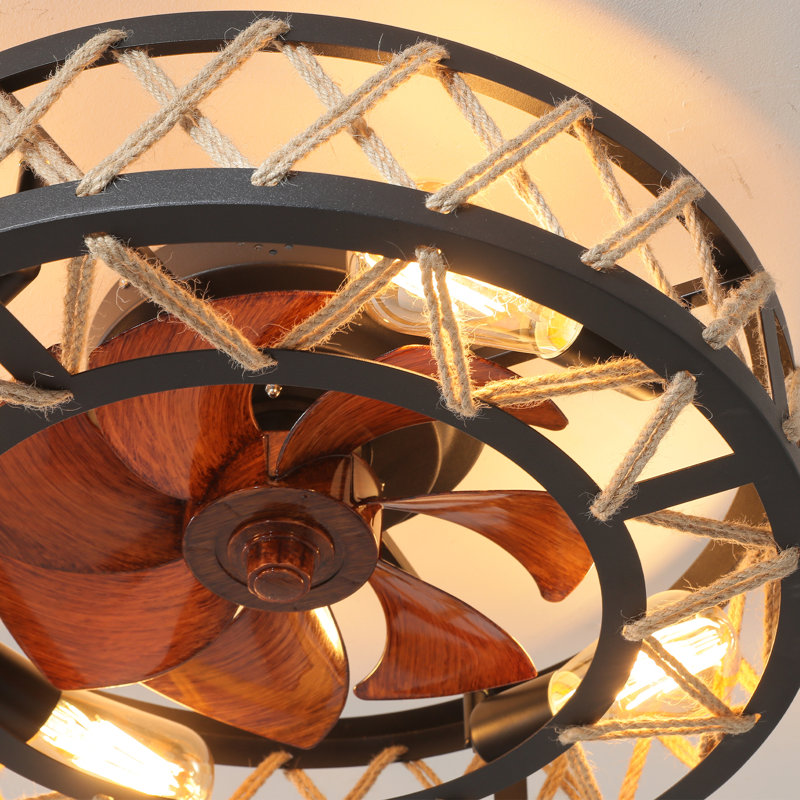 20" Cage Ceiling Fan Light Way Day