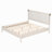Solid Wood King Bed, Upholstered Headboard With Metal Handles-1006693193
