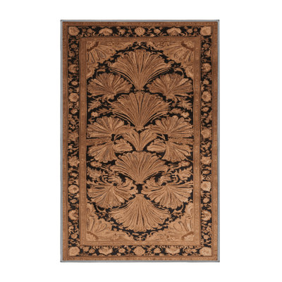 Machine Washable French Brown Area Rug