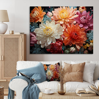 «Mums Mums In Bloom III», reproduction d'art sur toile