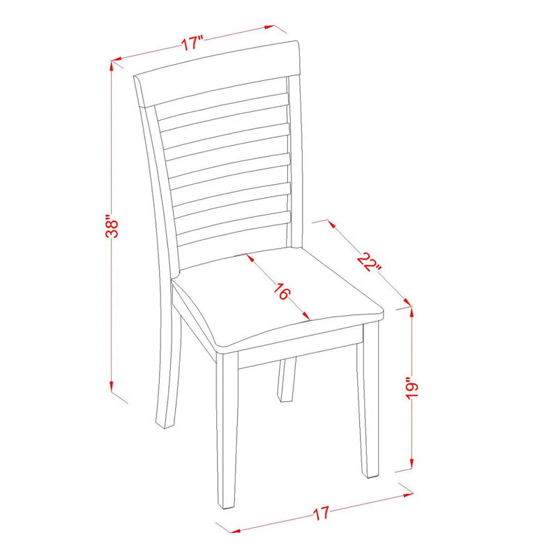 Chaises de salle à manger Milan - Ensemble de 2 chaises en simili cuir et acajou