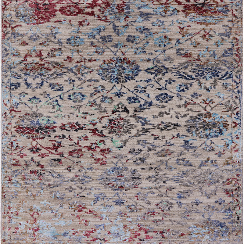 Floral Indoor Rug, Square 6'