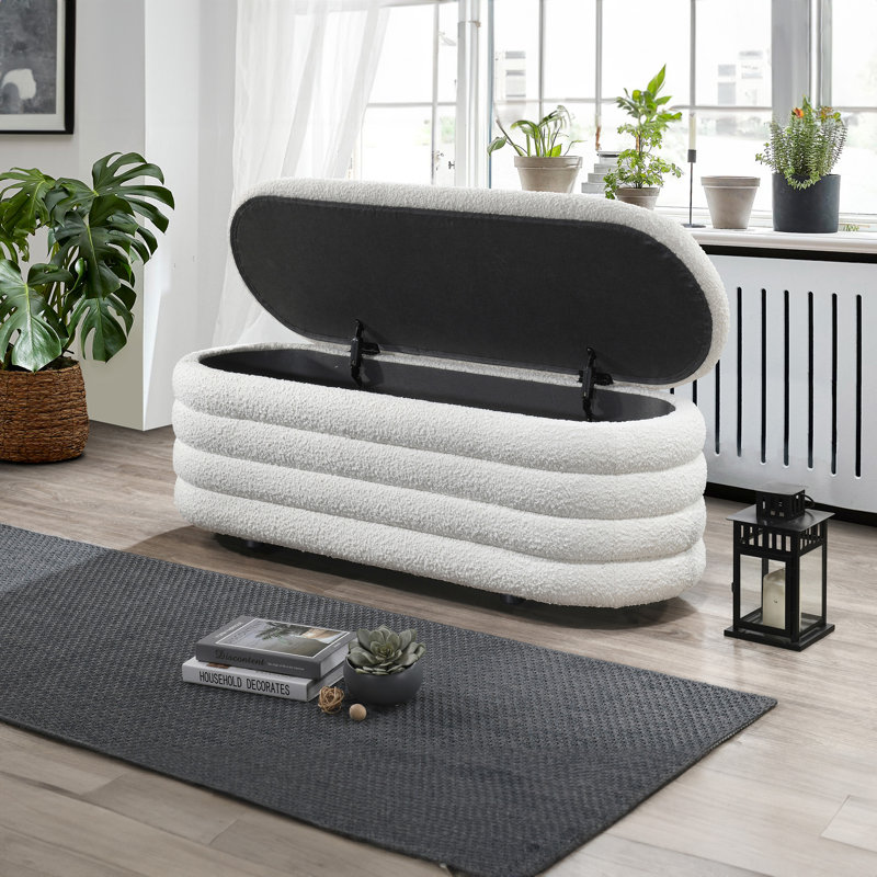 Banc de rangement rembourré Shreyas